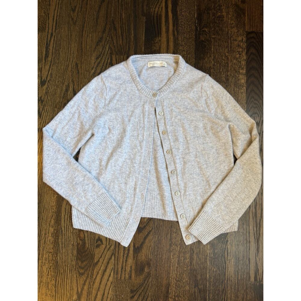 Abercrombie & Fitch Gray 100% Cashmere Cardigan L